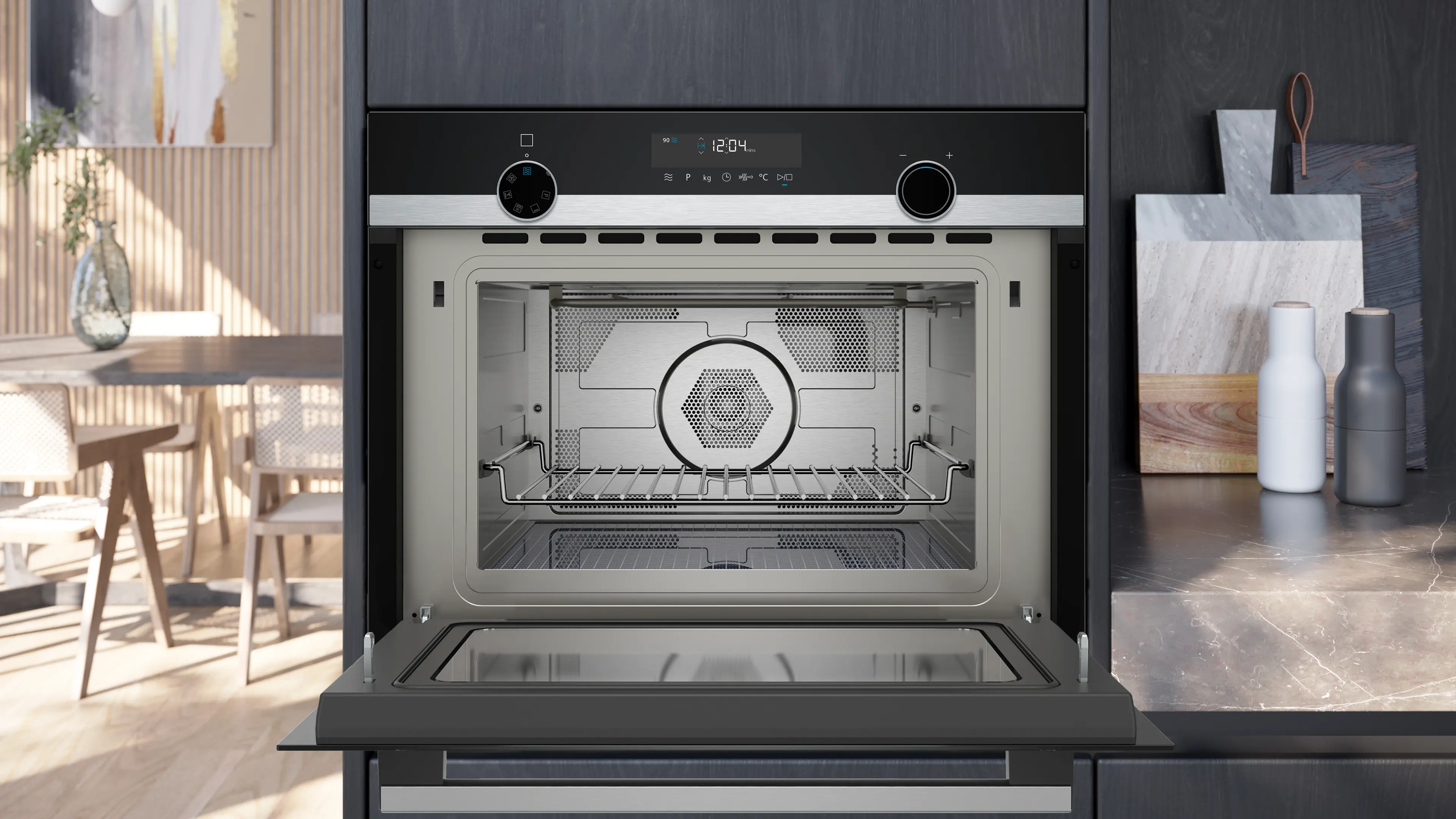 Siemens iQ500 CM585AGS1B Built-In Microwave Oven with Hot Air – Stainless Steel - Image 4
