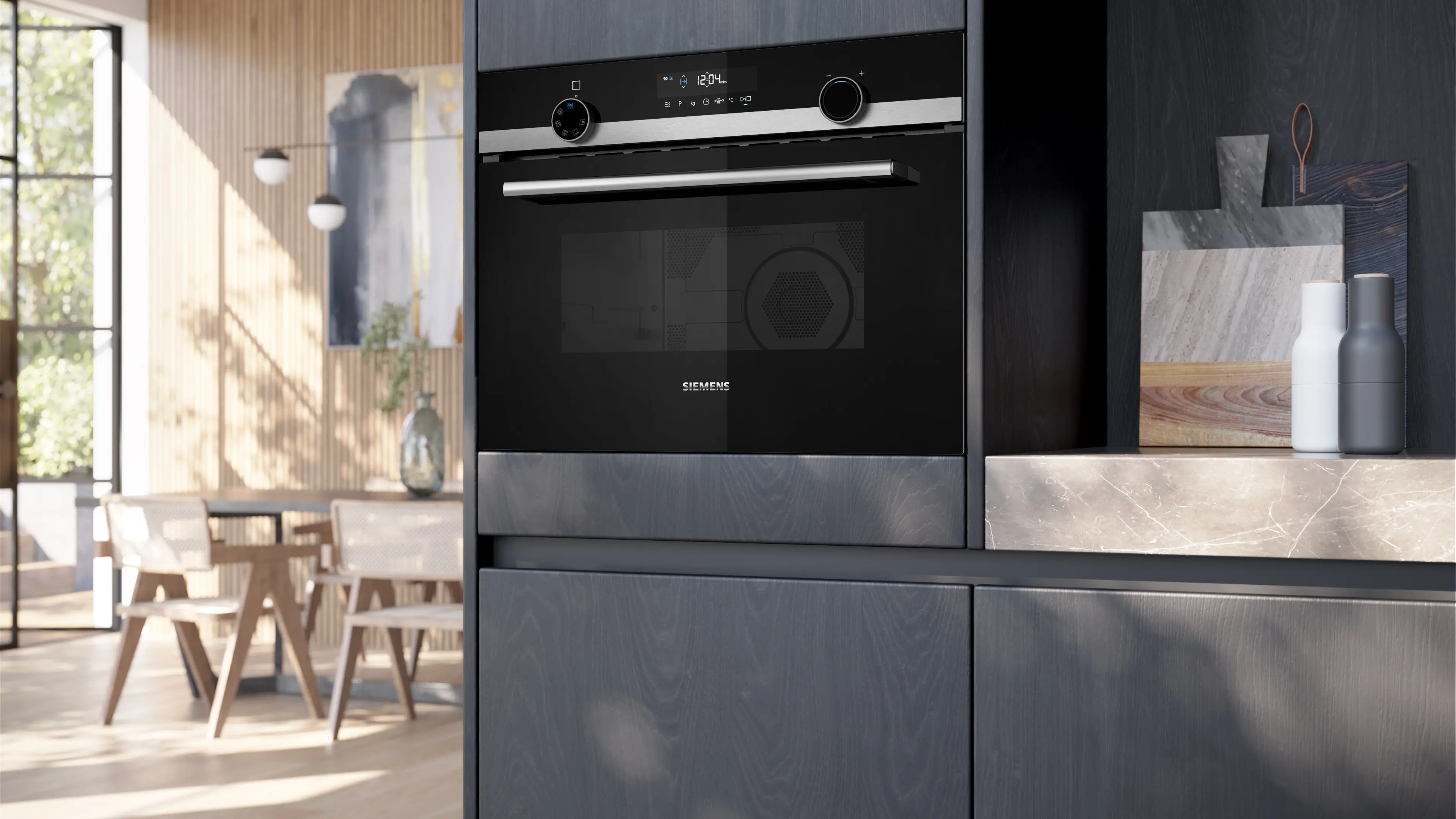 Siemens iQ500 CM585AGS1B Built-In Microwave Oven with Hot Air – Stainless Steel - Image 3