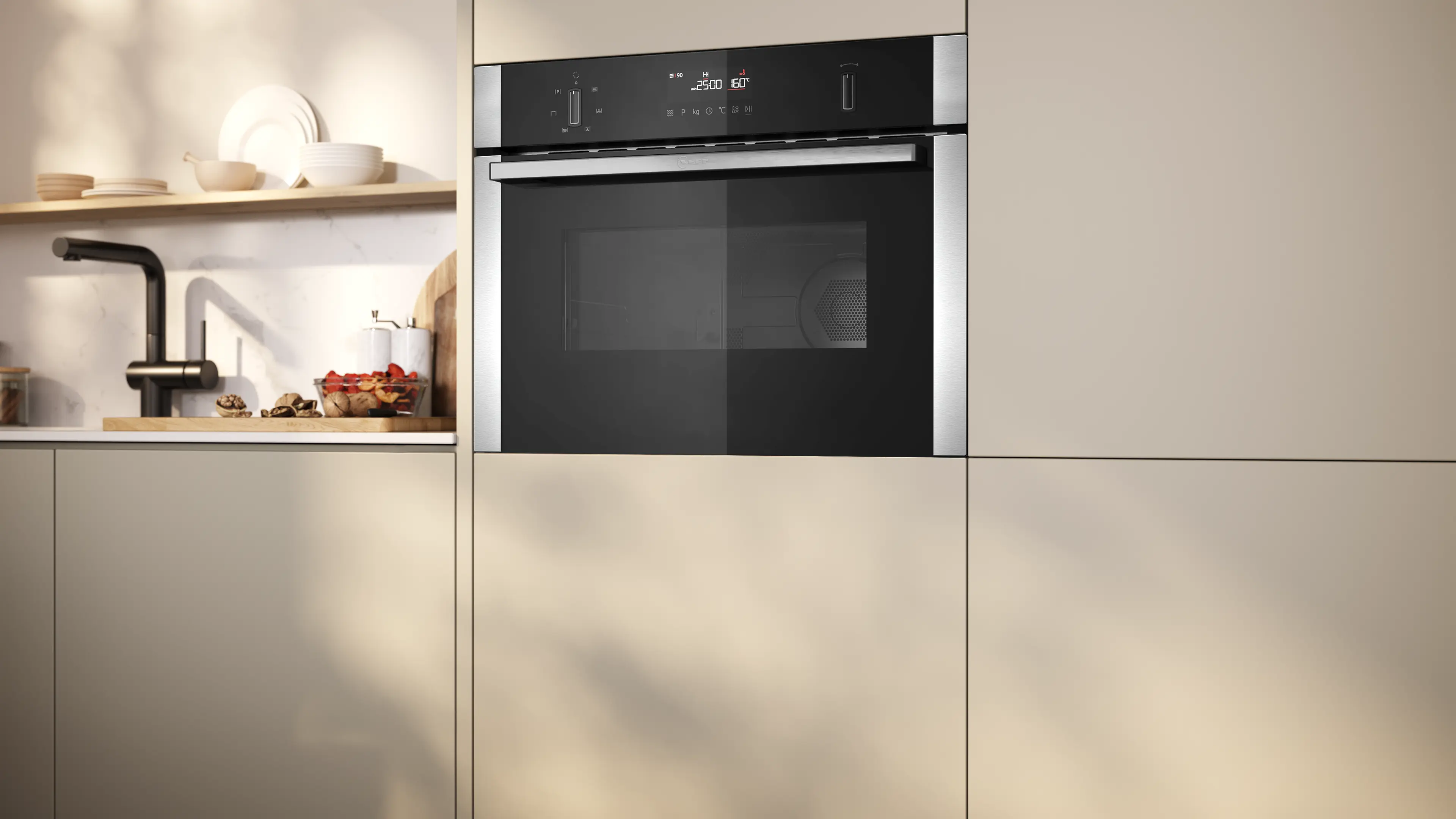 NEFF N50 C1AMG84N1B Built-In Microwave Oven with Hot Air – Stainless Steel - Image 3