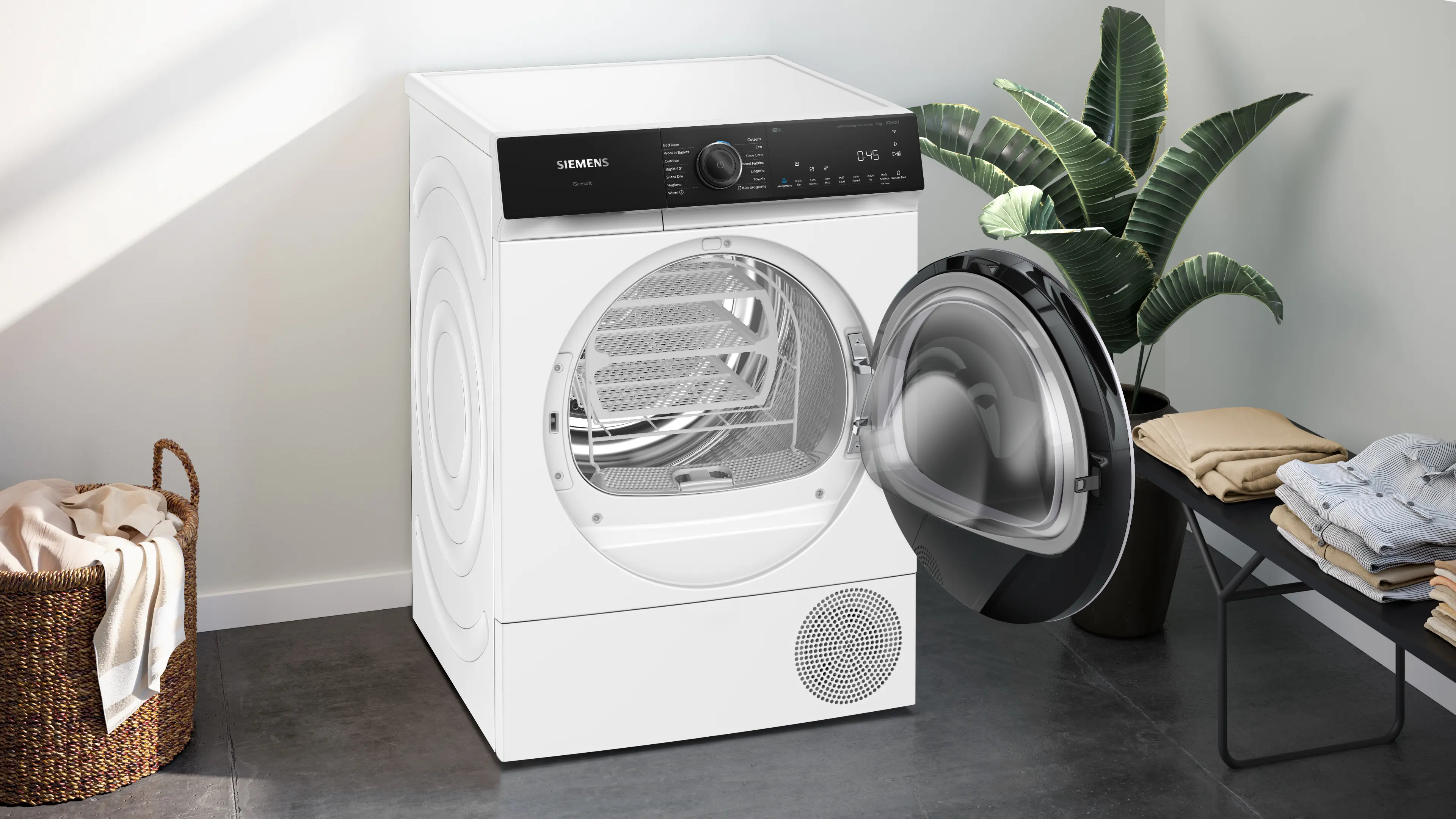 Siemens iQ500 WQ46H2D9GB 9kg Heat Pump Tumble Dryer – White - Image 4