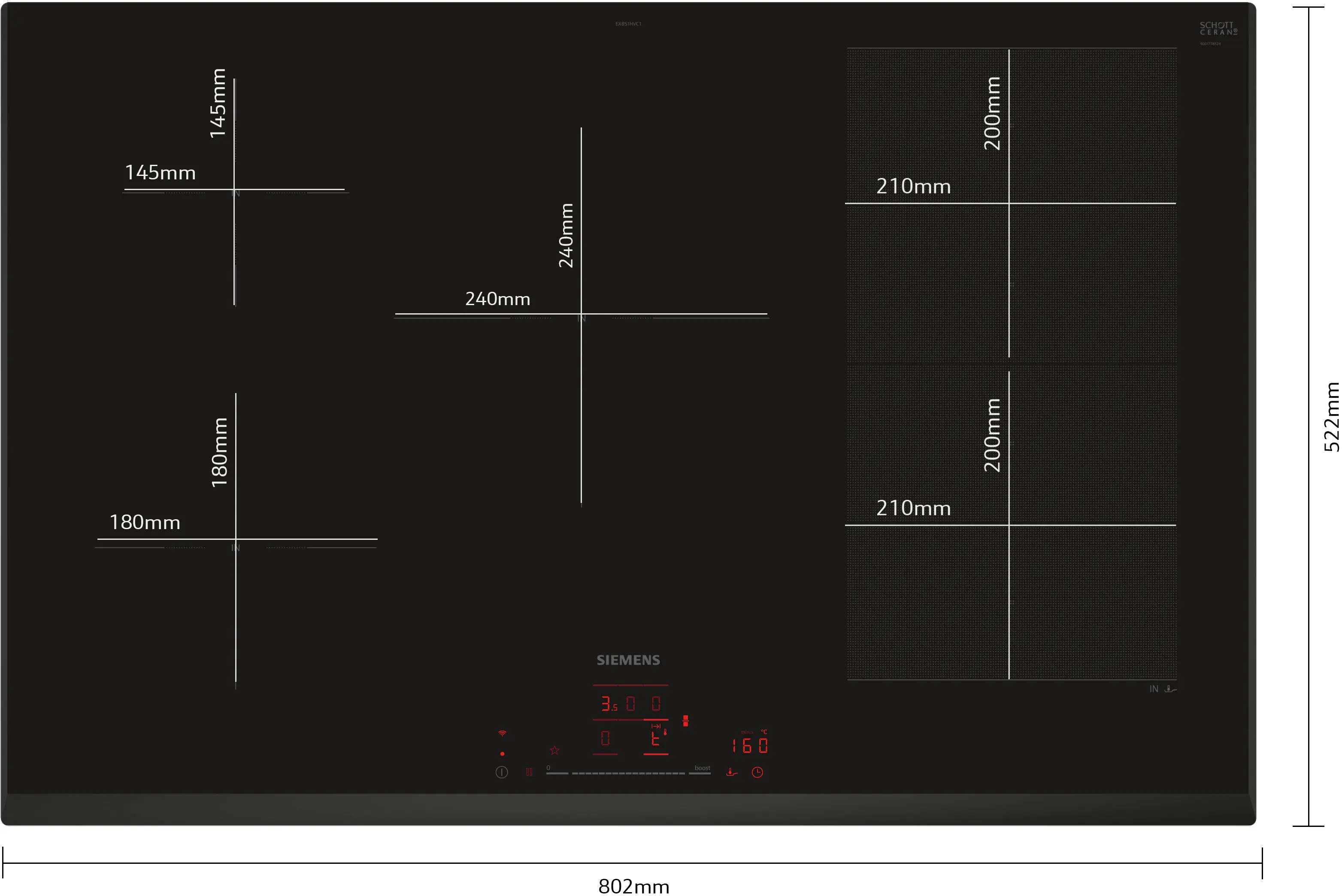 Siemens iQ700 EX851HVC1E Induction Hob 80cm – Frameless - Image 4