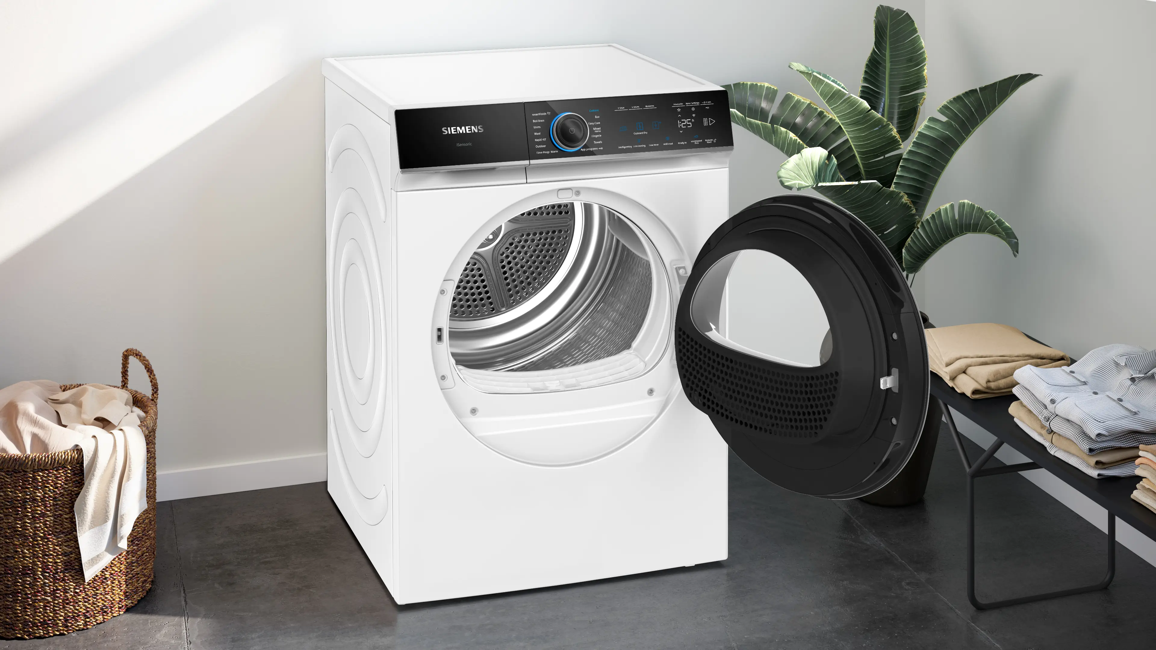 Siemens iQ700 WR47B2C9GB 9kg Heat Pump Tumble Dryer – White - Image 3