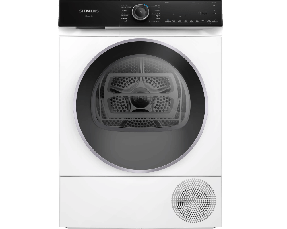 Siemens iQ500 WQ46H2D9GB 9kg Heat Pump Tumble Dryer – White