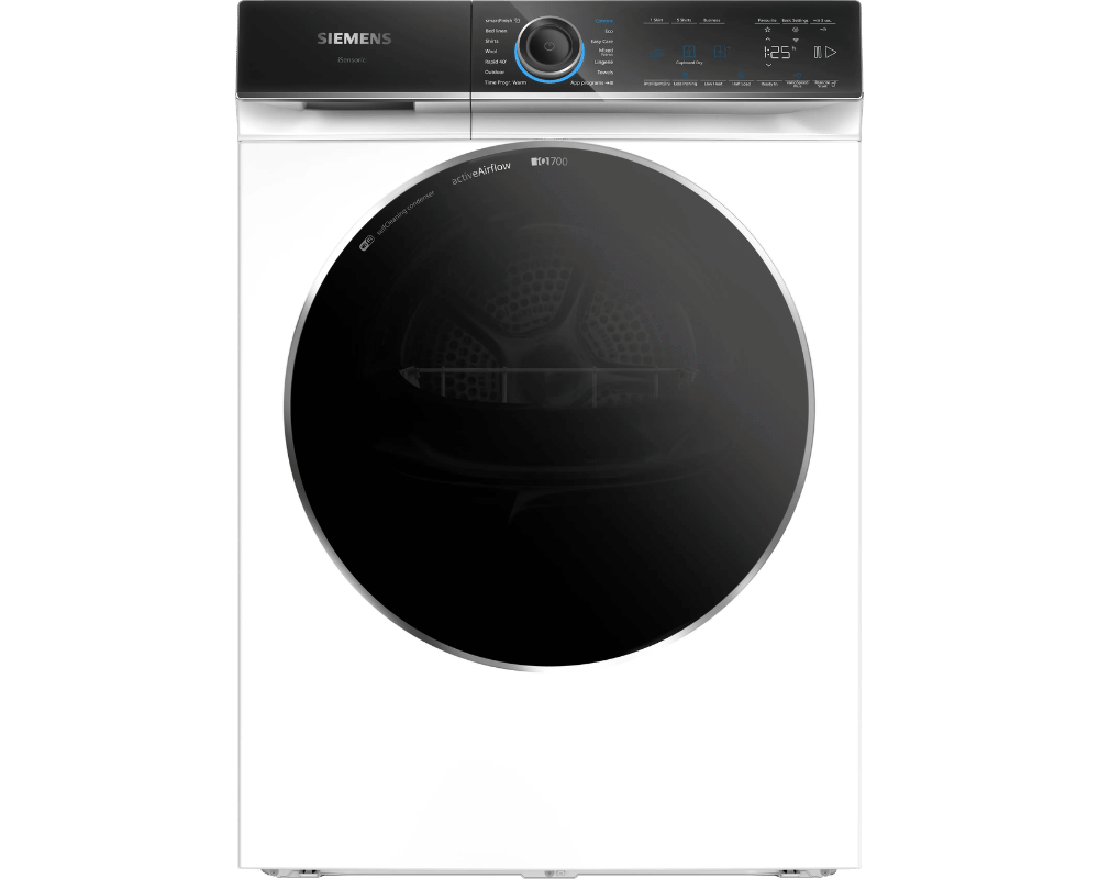 Siemens iQ700 WR47B2C9GB 9kg Heat Pump Tumble Dryer – White